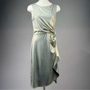 Chic Asymmetrical Silver Golden Dress (rack9)